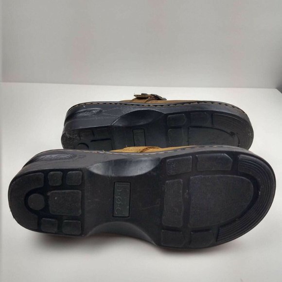Boc Born Concept Brown Buckle Slip On Clogs Mules Shoes 7/38 M/W - Picture 5 of 9